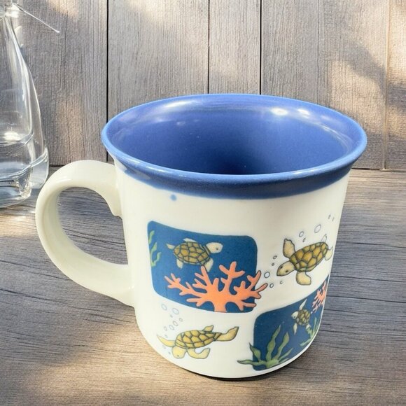 Vintage Otagiri Ceramic Coffee Mug Cup Made In Japan Sea Life Creatures Mug Cup - Picture 1 of 13